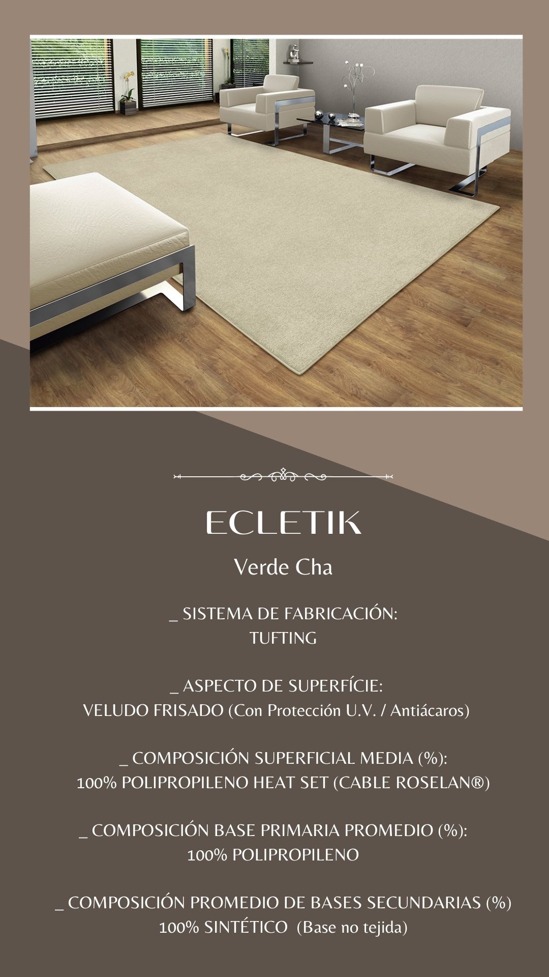 Alfombra tufting 5514 Ecletik Verde Cha 200x250 6