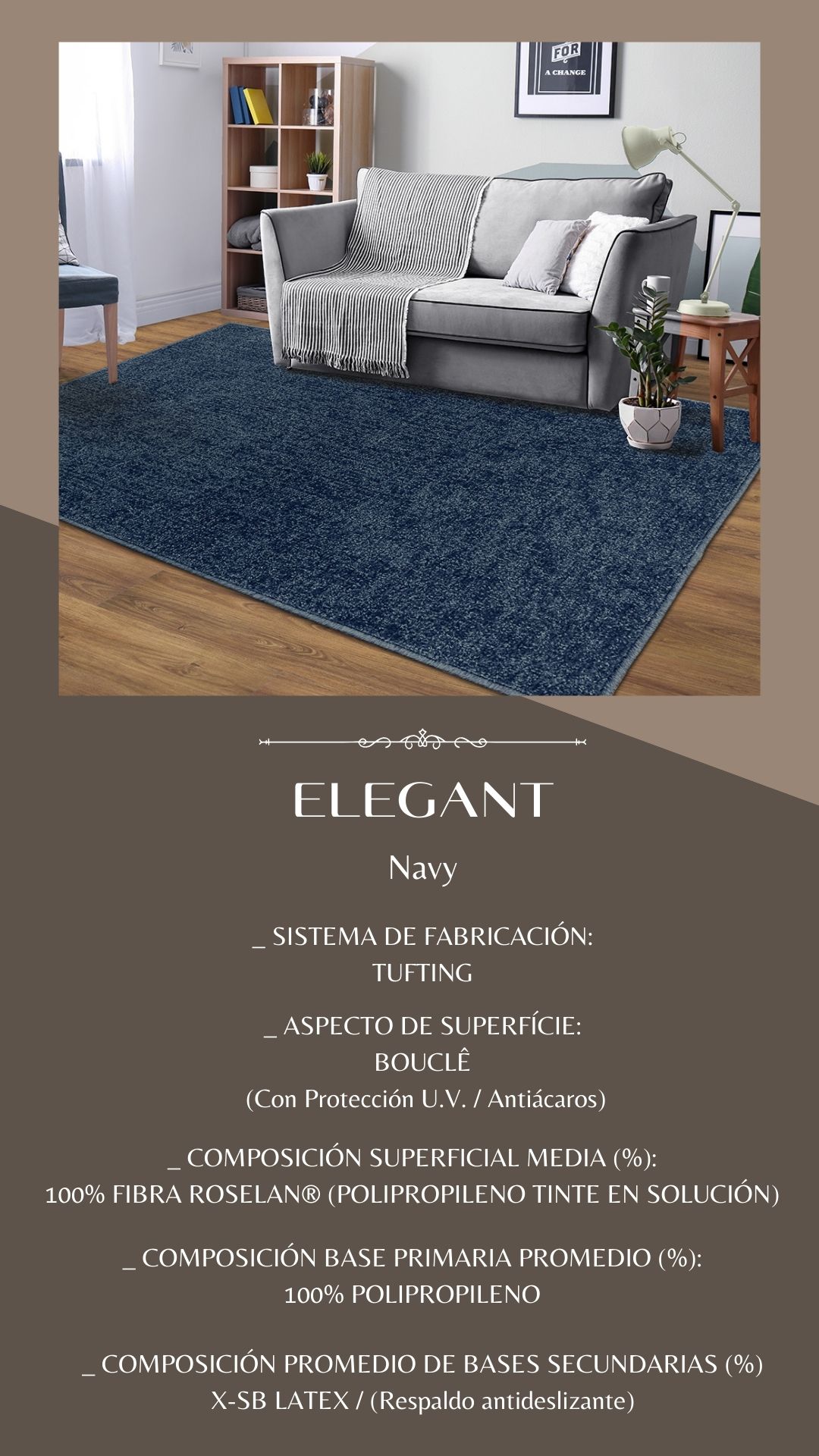 Alfombra tufting 3073 Elegant Navy 150x200 6