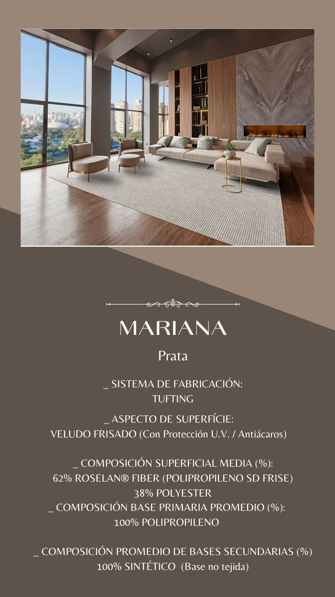 Alfombra tufting 2527 Mariana Prata 150x200 5