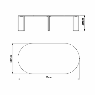 Mesa de Centro Alice 28017 1.2 Cafe