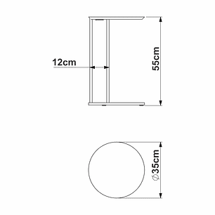 Mesa Lateral Alice 28020 Cafe