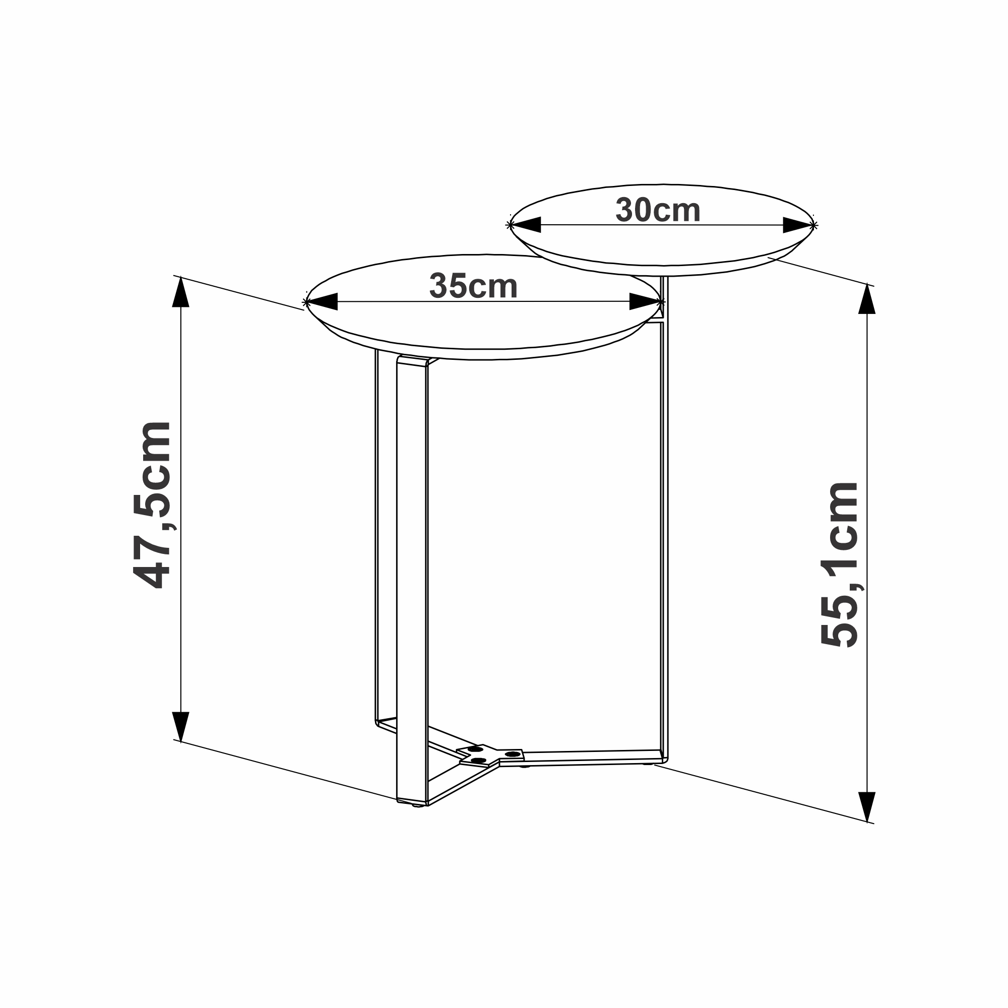 Mesa Doble Lateral Domenica 28022 Negro Base Dorado 2