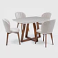 Comedor Bennet 1.2 Ow + 4 Sillas Alba Soft Palha - Miniatura 5