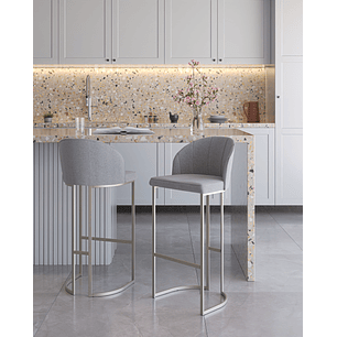 Banqueta Beverly Stone Champagne