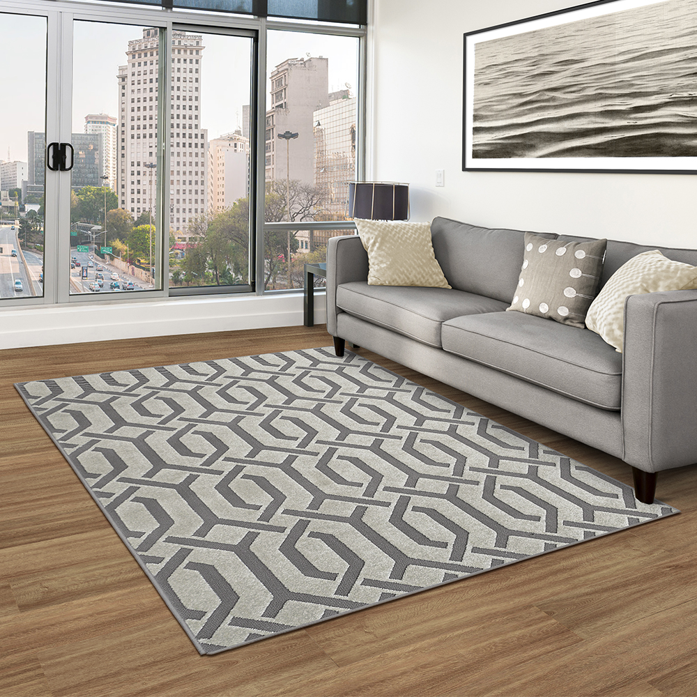 Alfombra tejida 1339 Chevron Mineiro 150X200 1