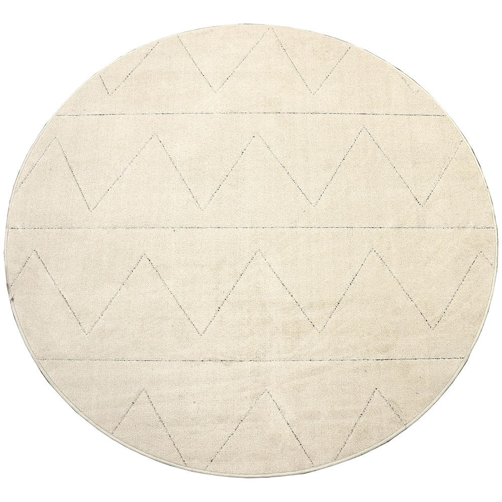 Alfombra tejida 0636 Vibe Neutro 140 Ø 1