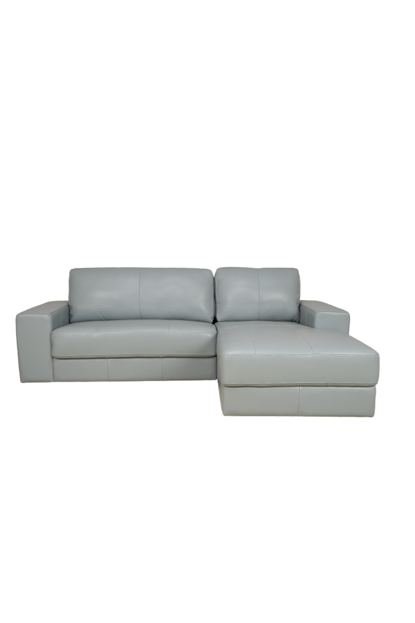Sofa Di Como Gris 100% Cuero 4