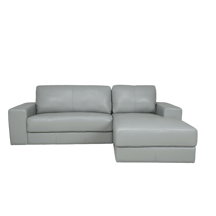 Sofa Di Como Gris 100% Cuero 4