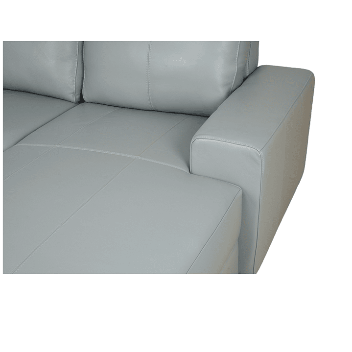 Sofa Di Como Gris 100% Cuero 6