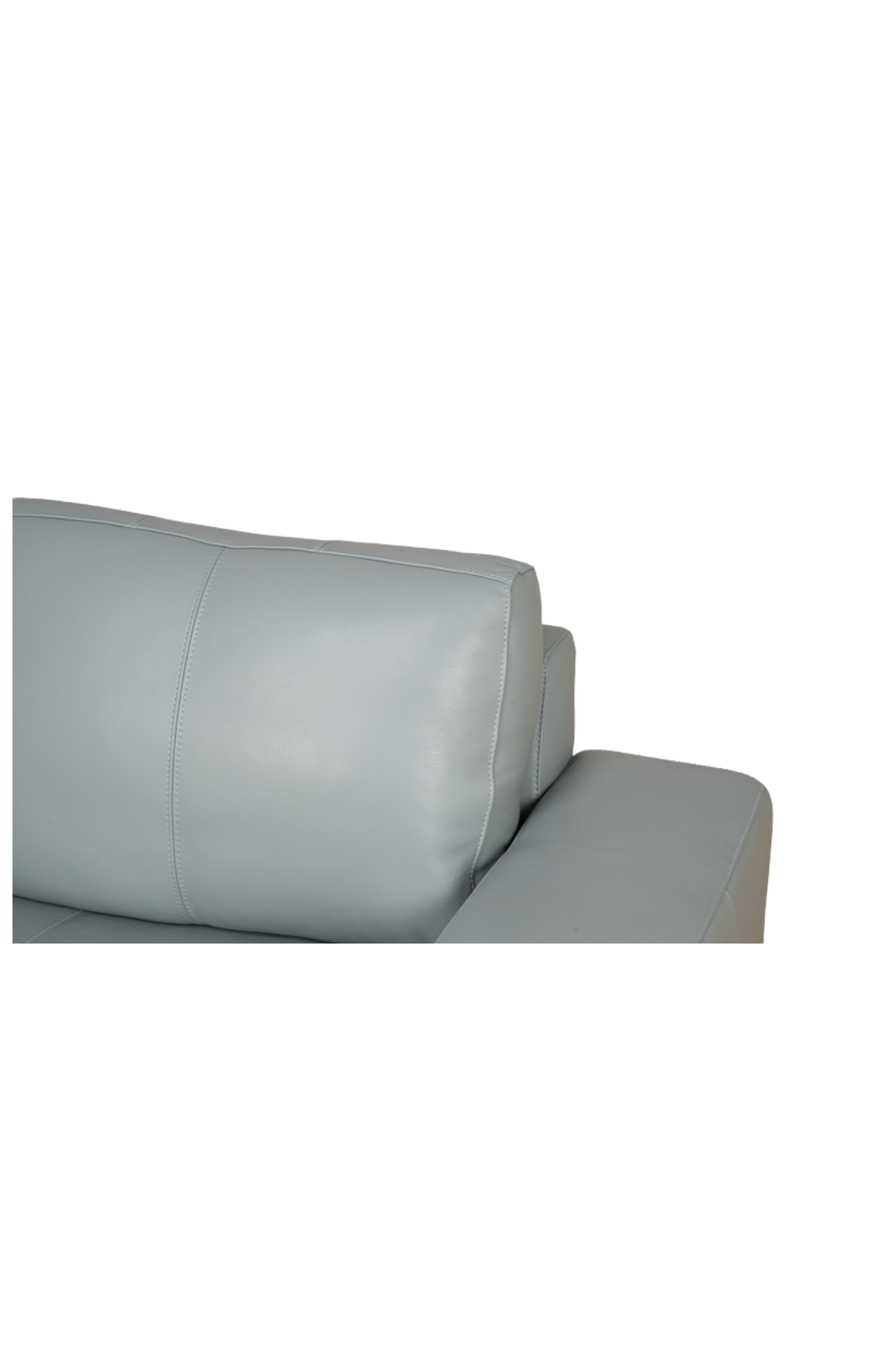 Sofa Di Como Gris 100% Cuero 2
