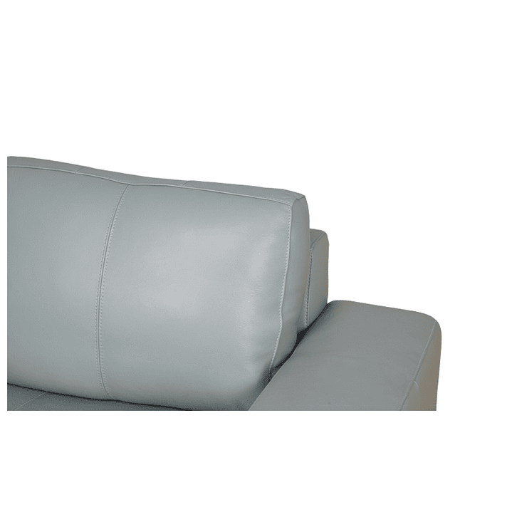 Sofa Di Como Gris 100% Cuero 2