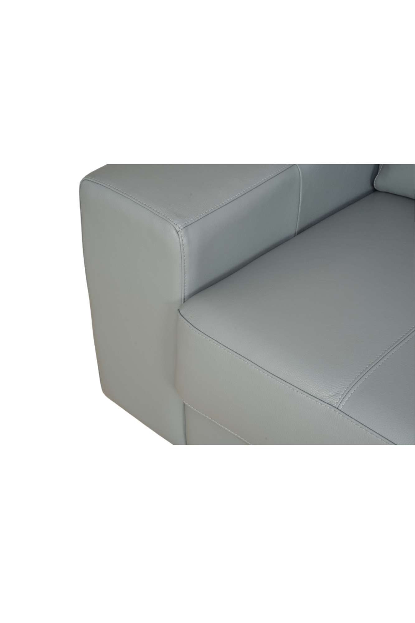 Sofa Di Como Gris 100% Cuero 7