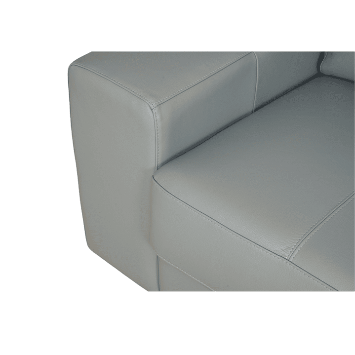 Sofa Di Como Gris 100% Cuero 7