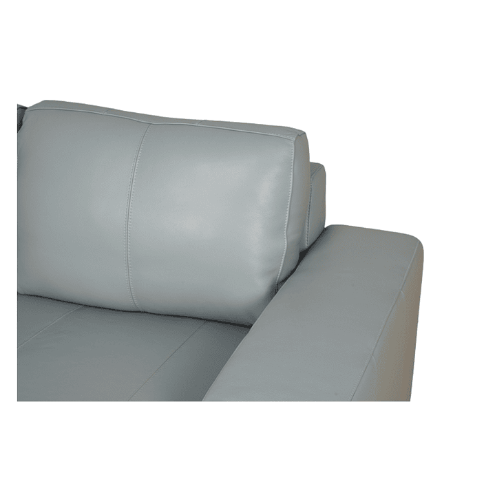 Sofa Di Como Gris 100% Cuero 8