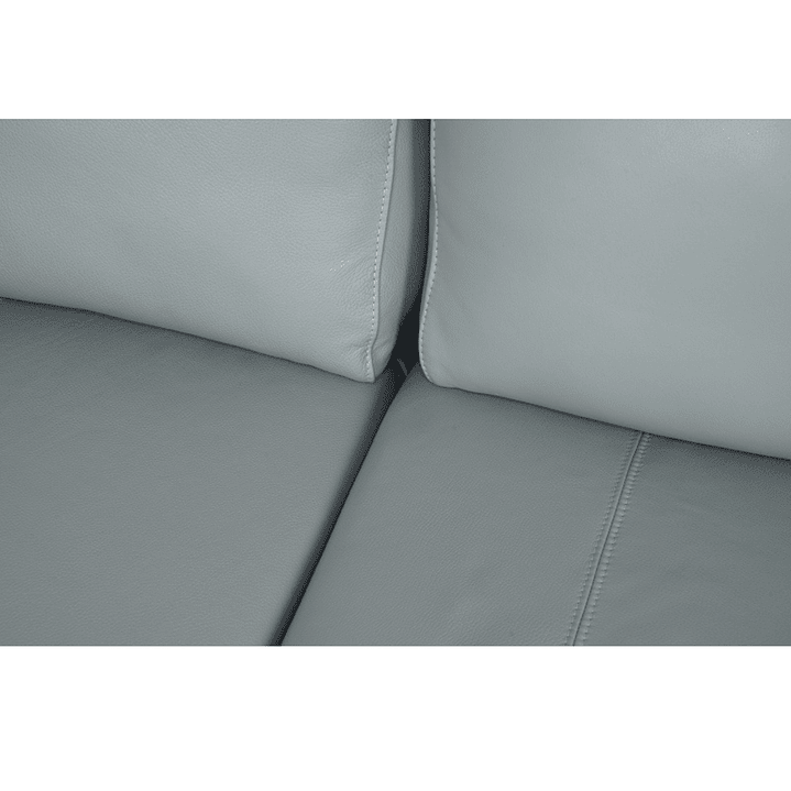 Sofa Di Como Gris 100% Cuero 9