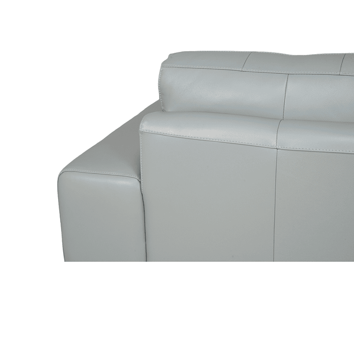 Sofa Di Como Gris 100% Cuero 12