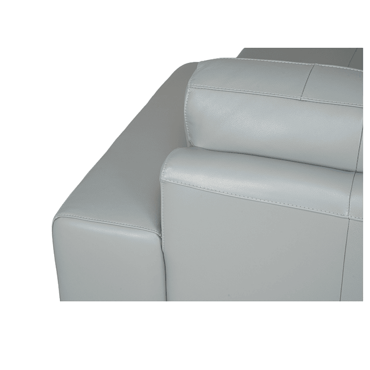 Sofa Di Como Gris 100% Cuero 13