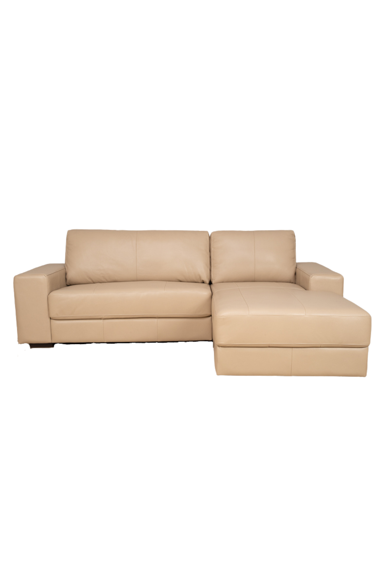 Sofa Di Como Beige 100% Cuero 2