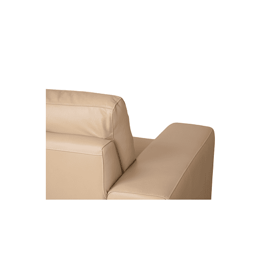 Sofa Di Como Beige 100% Cuero