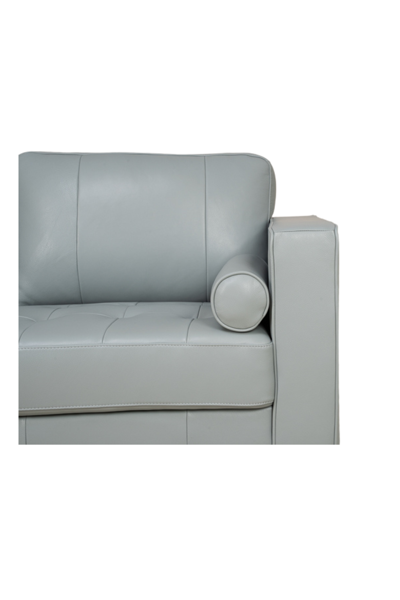 Sofa Apgar Gris 100% Cuero 6