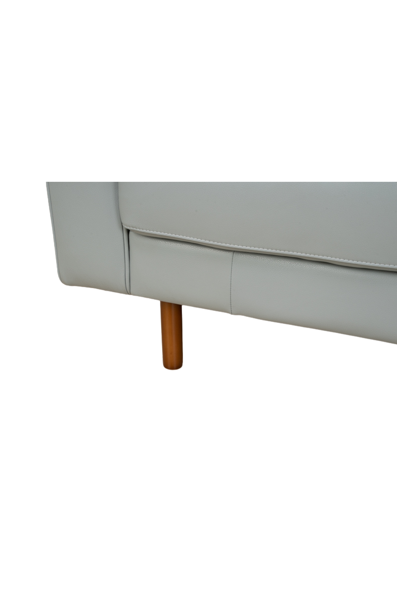 Sofa Apgar Gris 100% Cuero 10