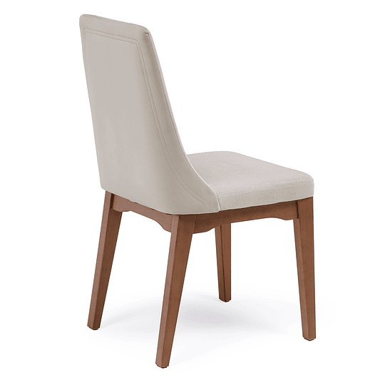 Comedor Bennet 1.35 Cuadrado Off white + 8 sillas Elsie Beige