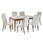 Comedor Addar 1.6 Off White + 6 Sillas Megan - Miniatura 4