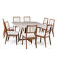 Comedor Bennet 1.35 Cuadrado Off white + 8 Sillas Saga Ts L02 - Miniatura 2