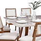 Comedor Bennet 1.35 Cuadrado Off white + 8 Sillas Saga Ts L02 - Miniatura 3