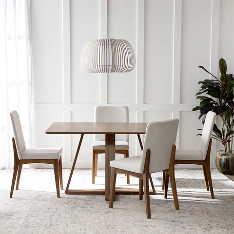 Comedor Avena 1.35 Canela + 4 Sillas Olive L02
