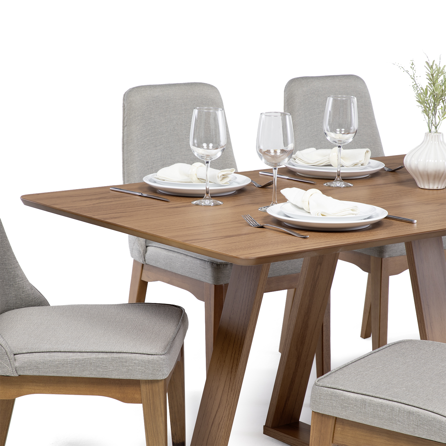 Comedor Avena 1.6 Canela+ 6 Sillas Elsie Matelassse 3