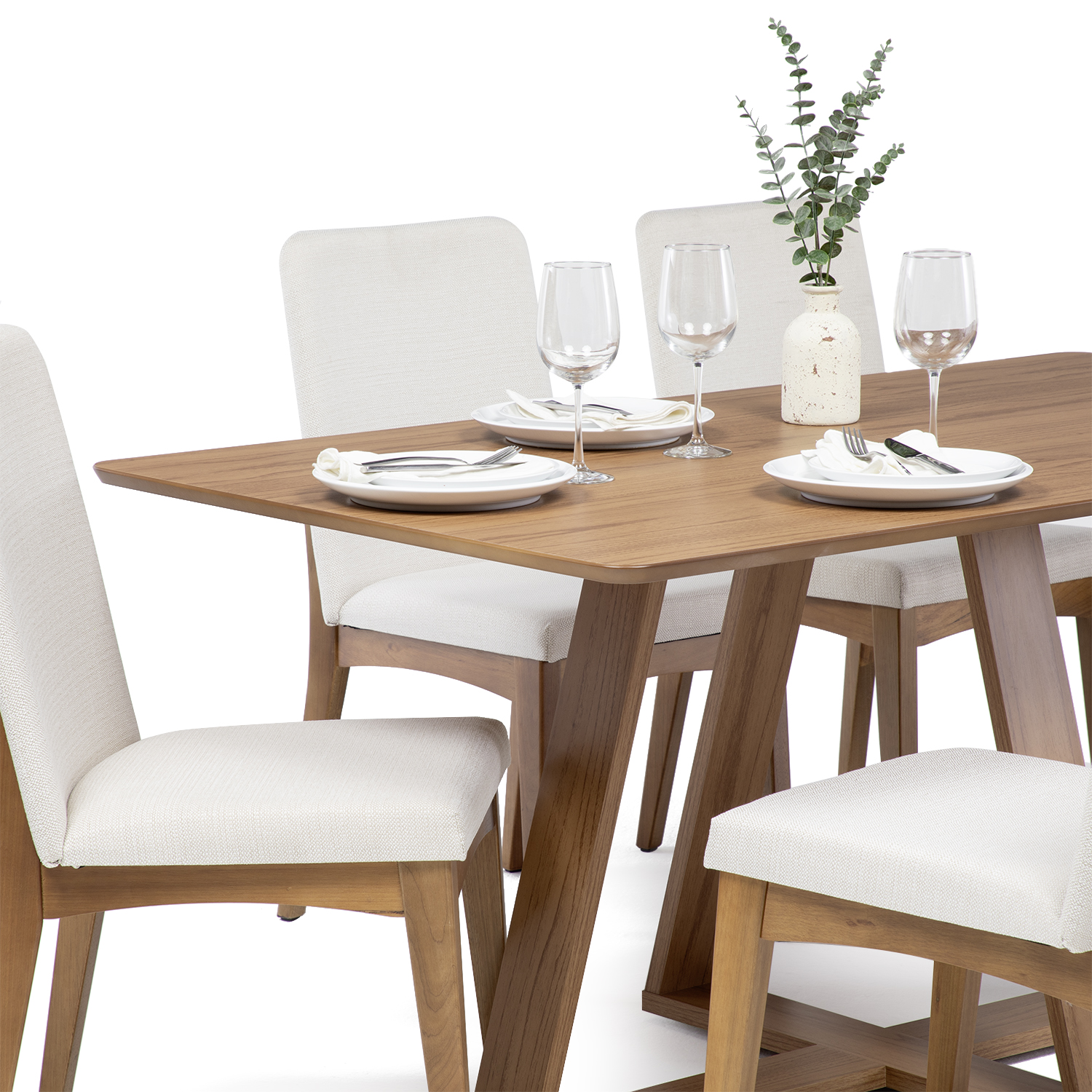 Comedor Avena 1.6 Canela+ 6 Sillas Olive L02 3