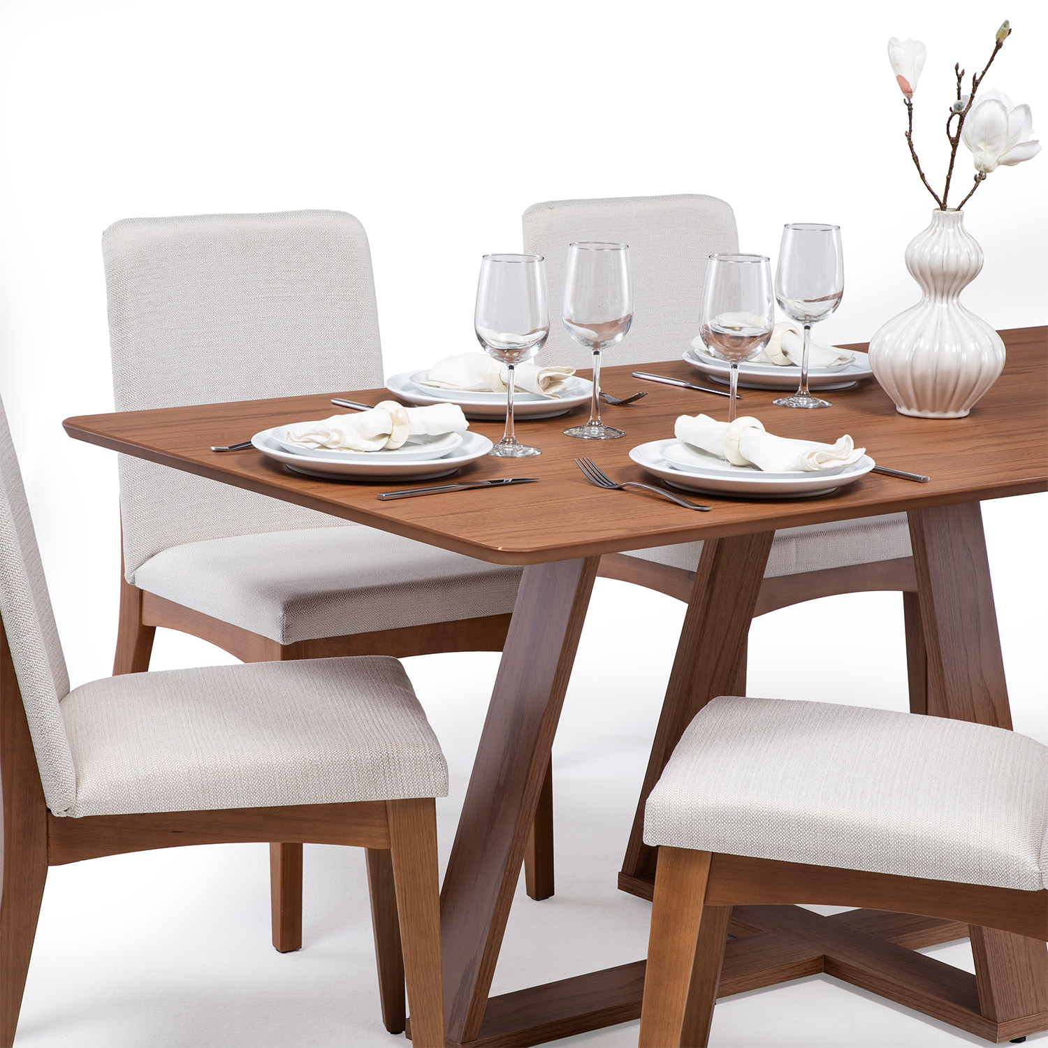 Comedor Avena 1.8 Canela + 6 Sillas Olive L02 3