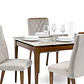 Comedor Addar 1.35 Ow+ 4 Sillas Megan - Miniatura 3