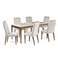 Comedor Addar 1.8 Off white + 6 Sillas Megan - Miniatura 2