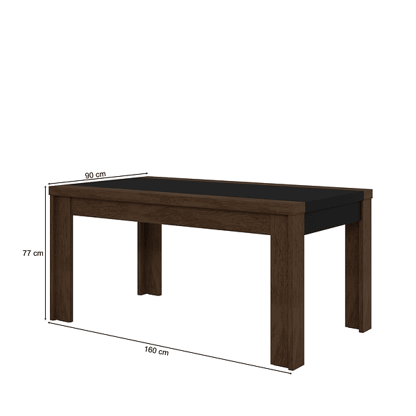 Comedor Lorenzi 1.60 + 6 Sillas Castaño (8)