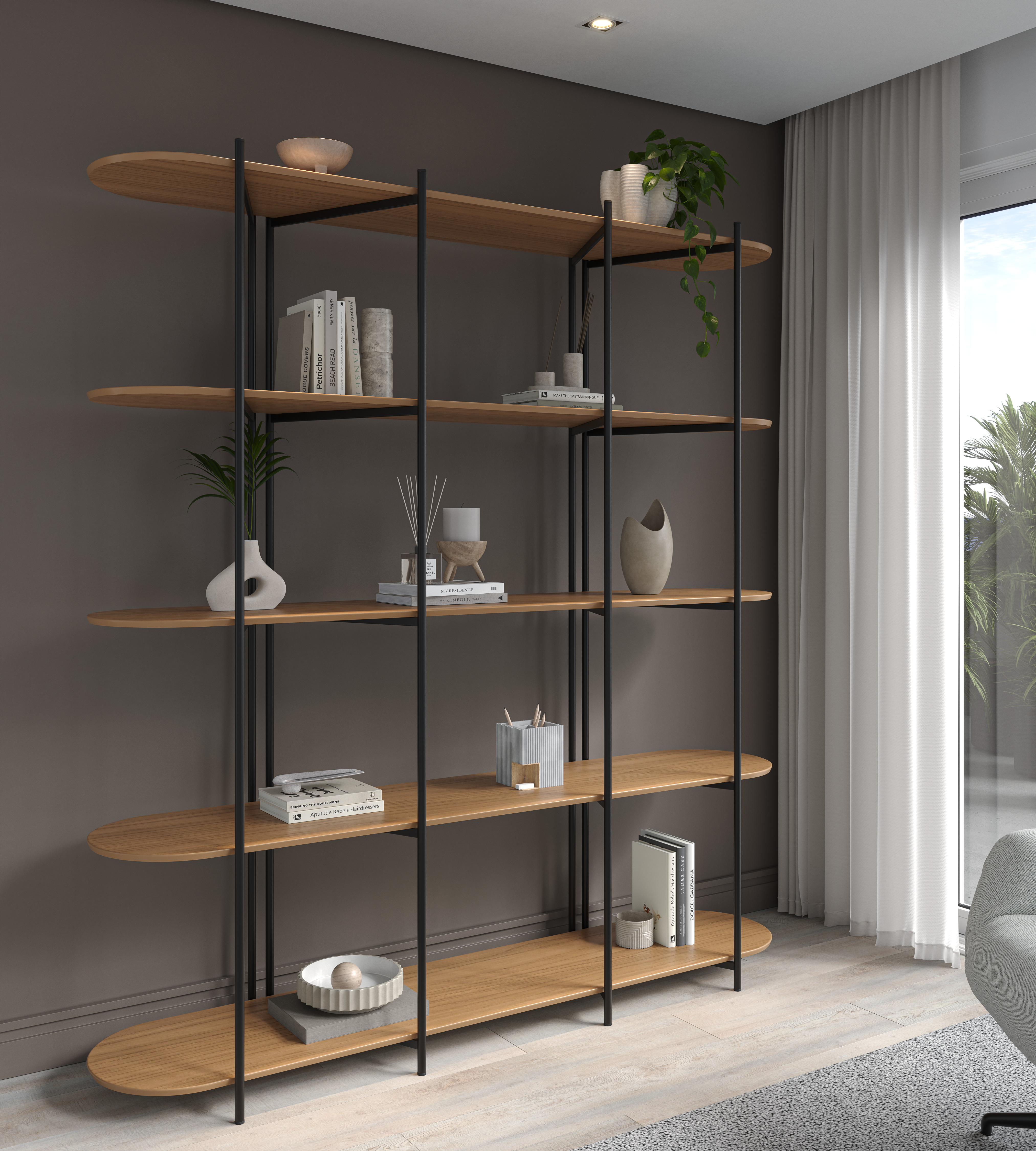 Estante Enya 1.8 Canela Black 1