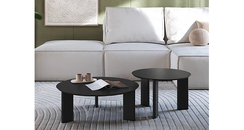 Set Mesas de Centro Alice 28018 28019 Negro