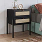 Cama Oslo King Ratan+ 2 Veladores 27933 2C Ratan Negro - Miniatura 4