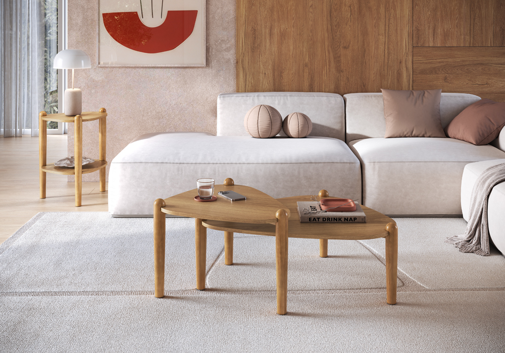 Set Mesas Centro Giorgia 28011 28012 /Mesa Lateral 28013 Cafe 1