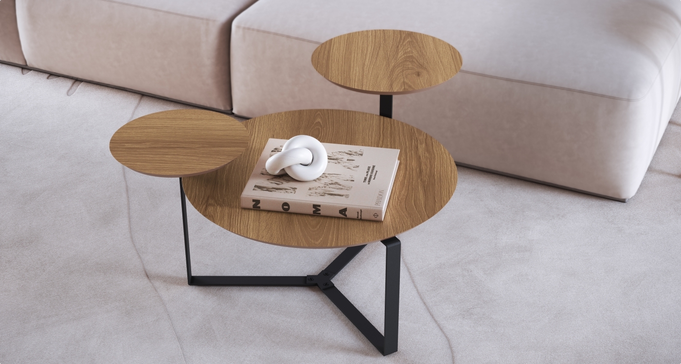 Mesa Triple Centro Domenica 28021 Cafe Base Negro  1