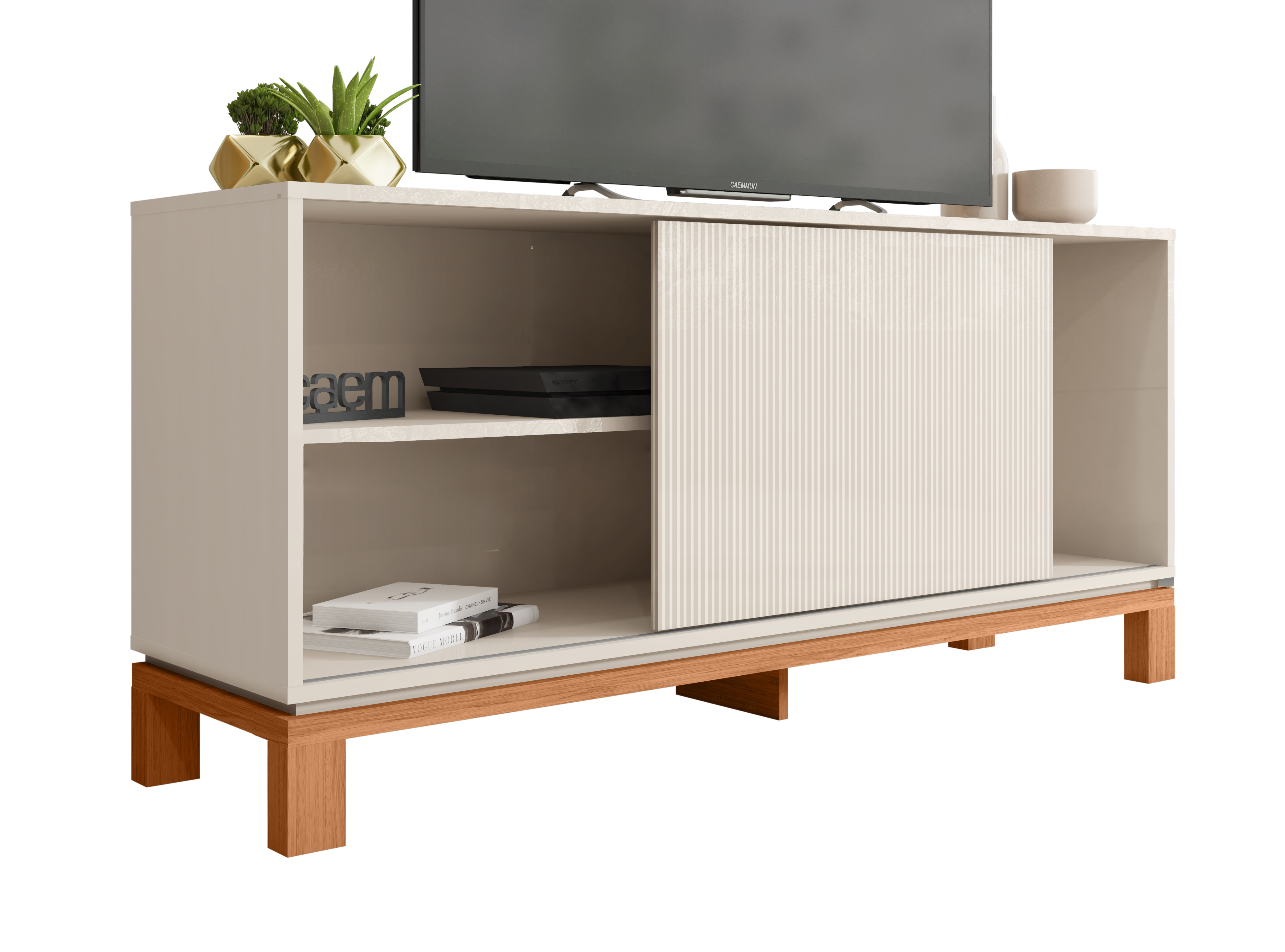 Rack Mondrian 1.35 Off White Castaño  2