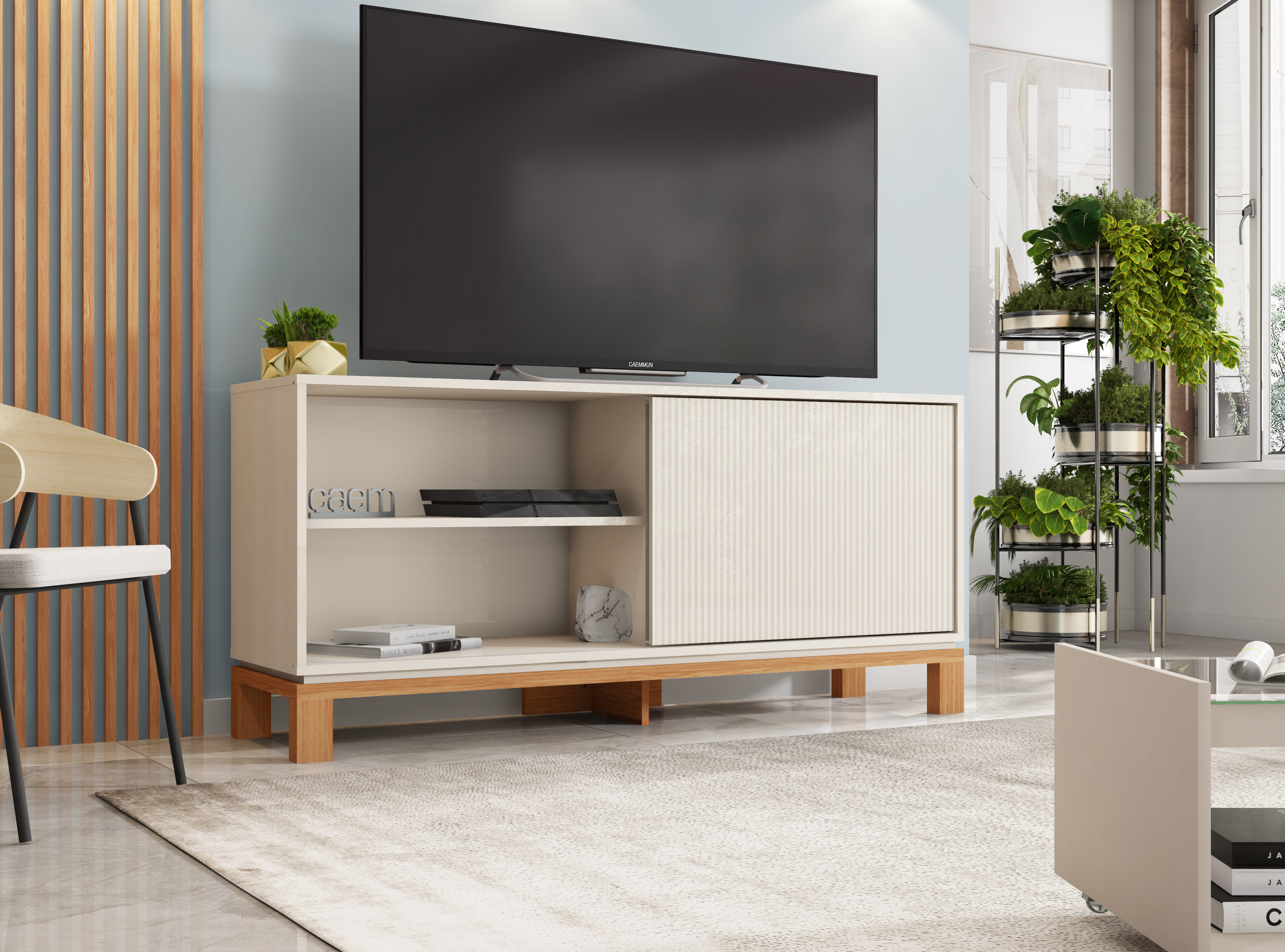 Rack Mondrian 1.35 Off White Castaño  7