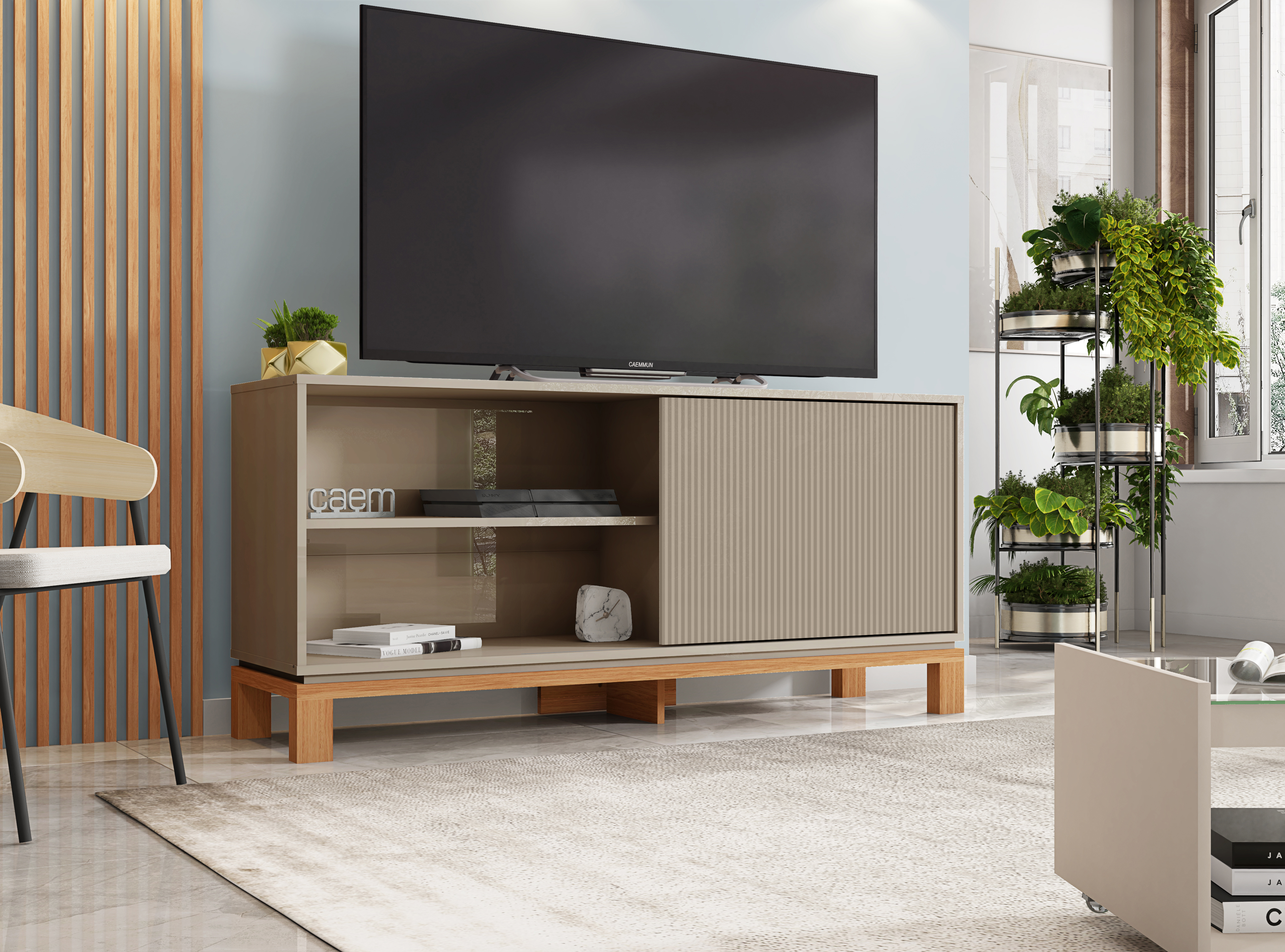 Rack Mondrian 1.35 Gris Castaño  1