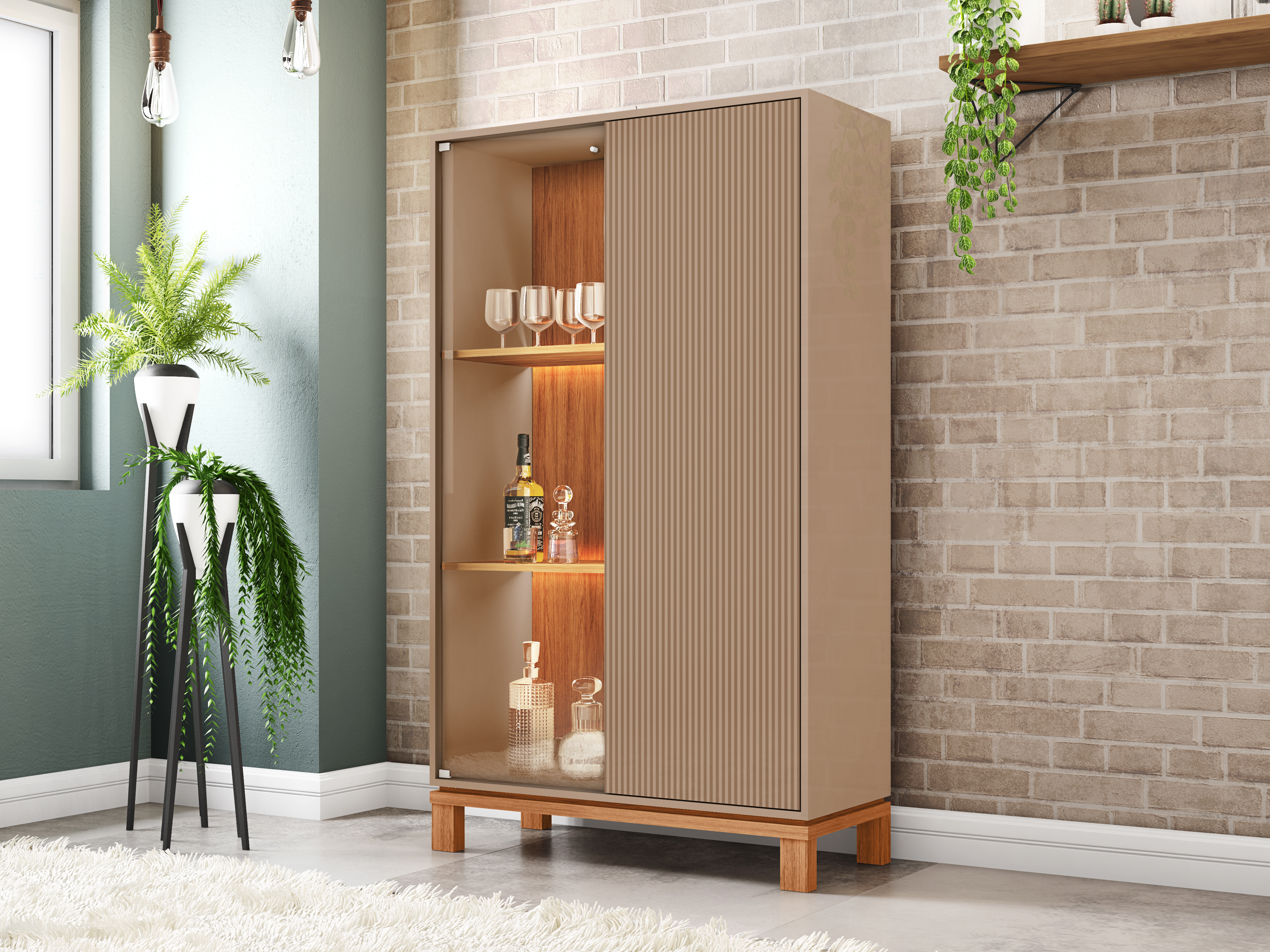 Vitrina Mondrian Gris Castaño 1