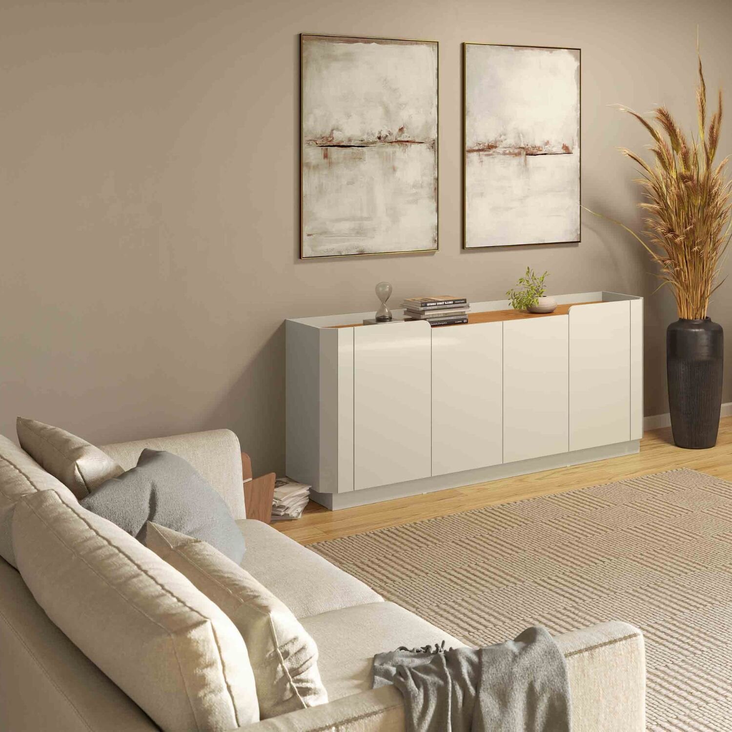 Buffet TB348 1.8 Off White Castaño 1