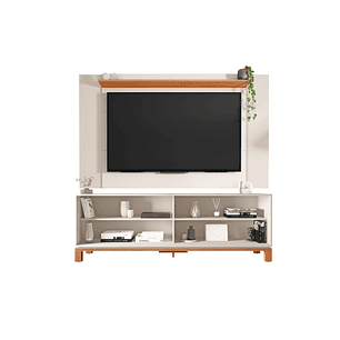 Set Mondrian panel extensible 1.35-1.8 + Rack 1.80 Ow Castaño 