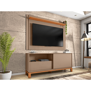 Set Mondrian panel extensible 1.35-1.8 + Rack 1.50 Gris Castaño