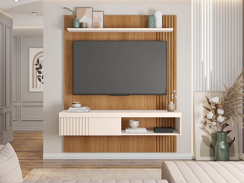 Panel Jade 1.50 Off White Castaño 