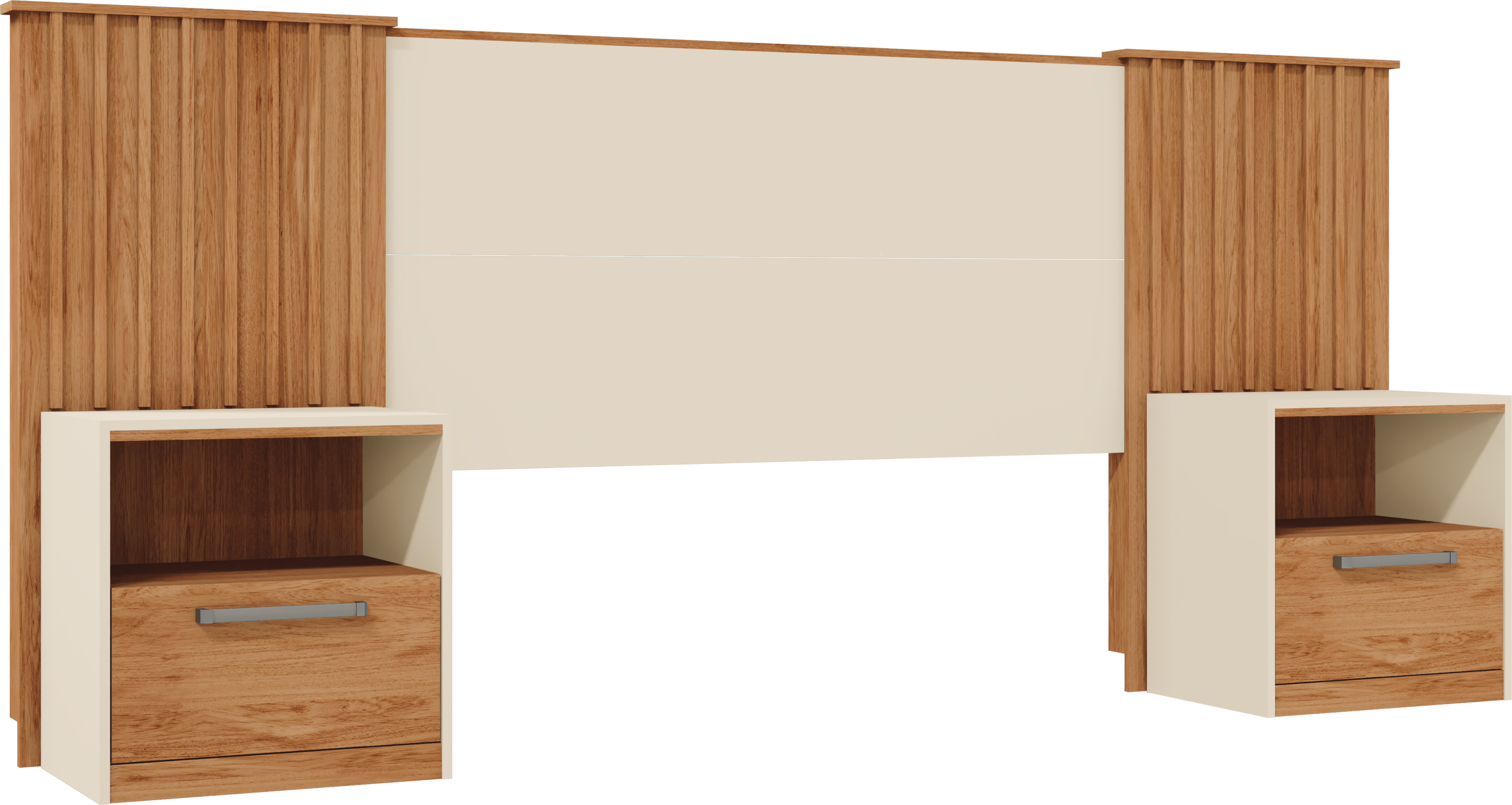 Respaldo Lucius Castaño Extensible 260-320cm + 2 Veladores 3